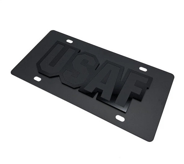 License Plate Bracket Black Tactical 3D Logo for Daytona USAF (USAF)