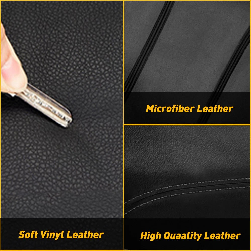 Black Leather Center Console Lid Armrest Cover Pad for Dodge Journey (2011–2020) EPY