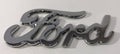 Chrome Metal Adhesive Script Emblem for 1940 Ford Style (3 1/4 x 1 3/8)