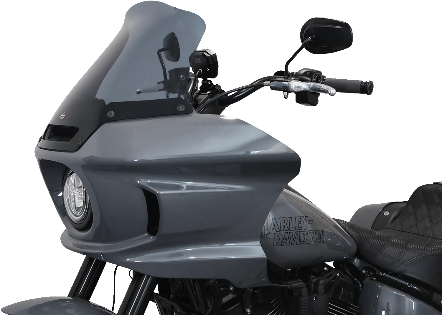Klock Werks Flare Windshield 10" Dark Smoke for FXLRST (2018–2023) KWW-02-0611-DS