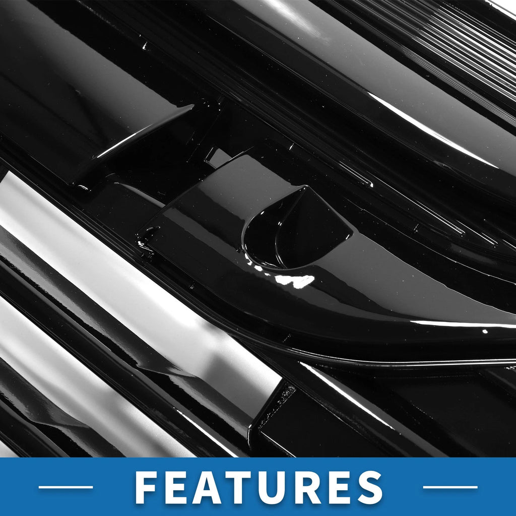 Front Upper Hood Bumper Grille for Honda Odyssey (2018–2021) Black