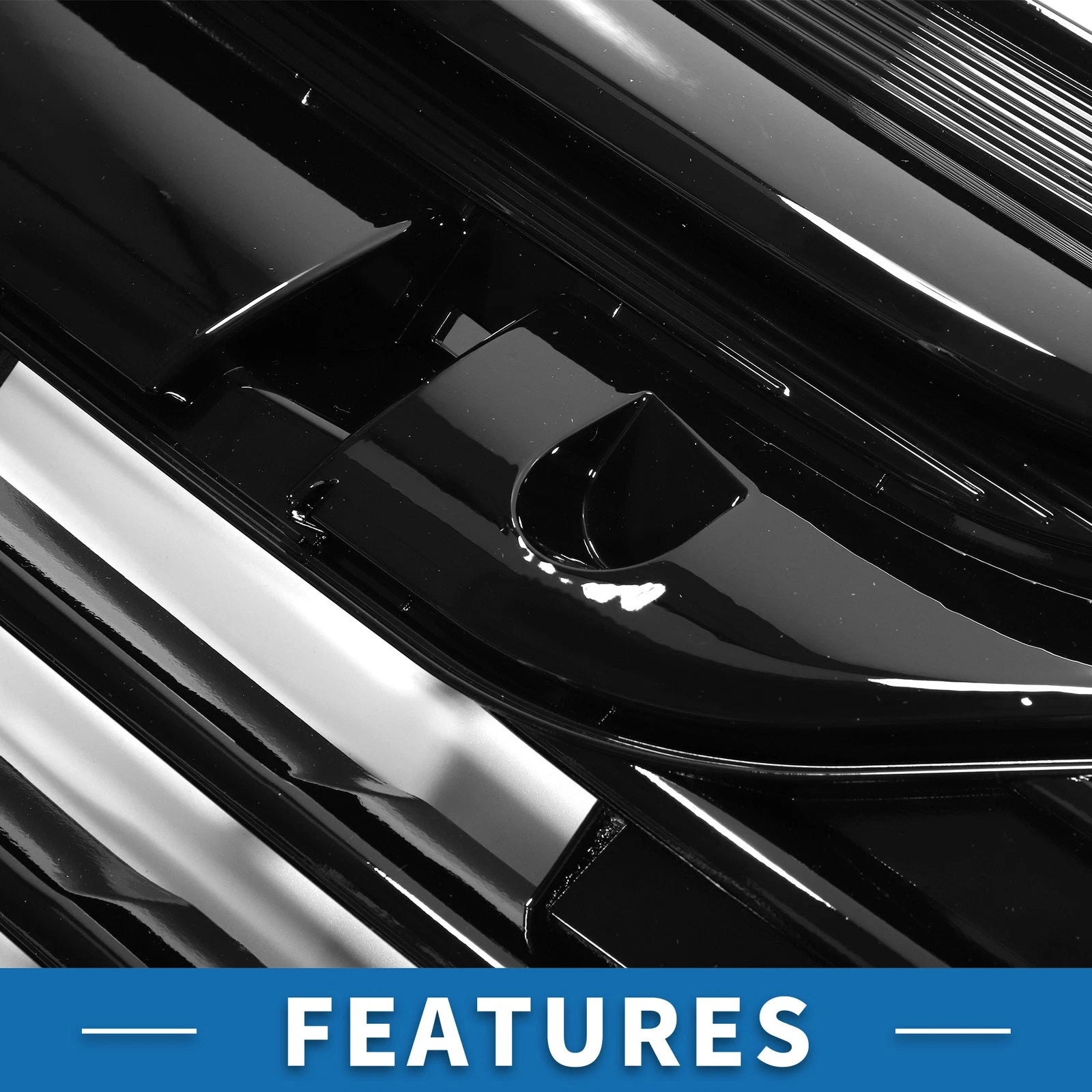Front Upper Hood Bumper Grille for Honda Odyssey (2018–2021) Black