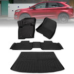 Set of 4 Heavy Duty TPE Rubber Floor Mats for Ford Edge (2015–2024)