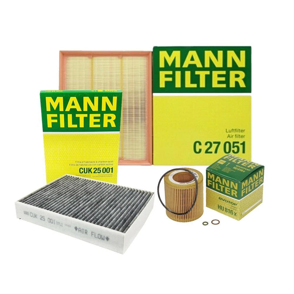 Mann Oil Air Carbon Cabin Filter Service Kit for BMW F22 F23 F30 F32 F33 F34 (2012–2020)