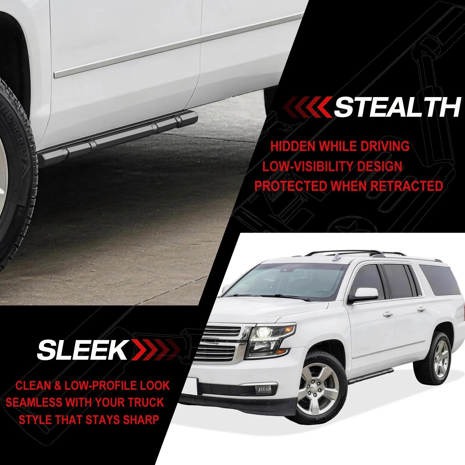 Power Running Boards for Chevy Suburban GMC Yukon XL (2005-2020)