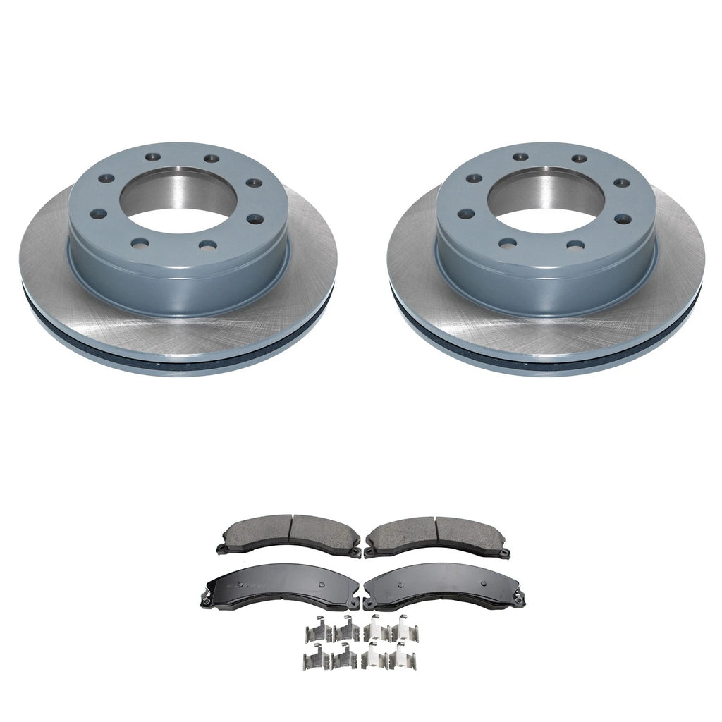 DuraGo Rear Rotors & Akebono ProACT Ceramic Brake Pads Kit for Express 3500 (2003–2023)