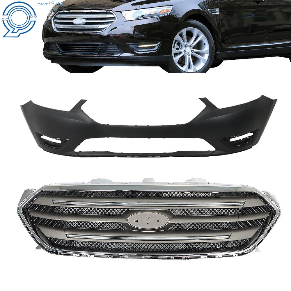 Front Bumper Cover and Grille Assembly for Ford Taurus (2013–2019) Chrome