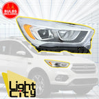 Passenger Halogen Headlight for Ford Escape (2017–2019) RH with LED DRL, Chrome