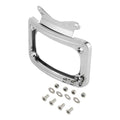 Chrome Curved Laydown License Plate Mount Light for Harley Street Road Glide