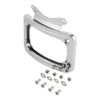 Chrome Curved Laydown License Plate Mount Light for Harley Street Road Glide