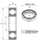 Deep Groove Ball Bearing 20x32x7mm for Scooter Skateboard (P5)