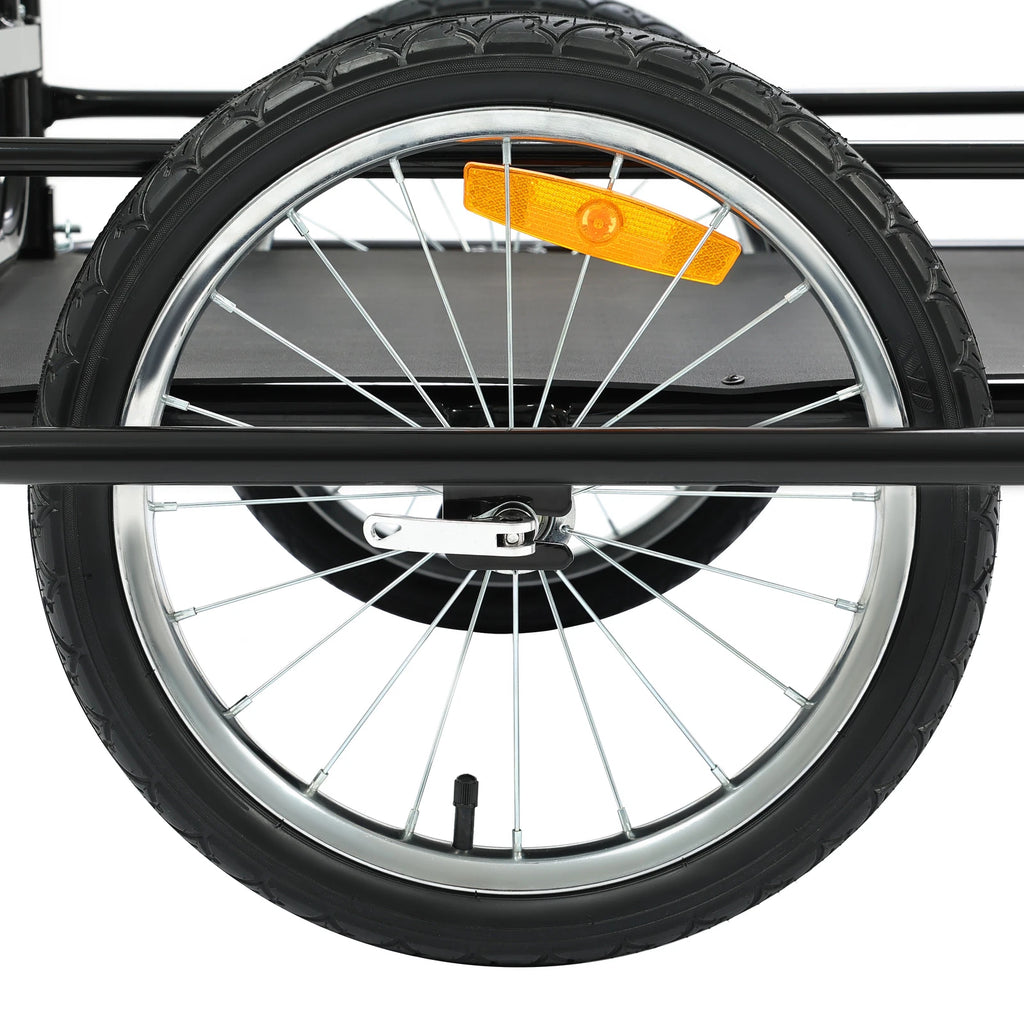 180LBS Universal Black Steel Bike Frame Cargo Trailer with Hitch