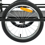 180LBS Universal Black Steel Bike Frame Cargo Trailer with Hitch