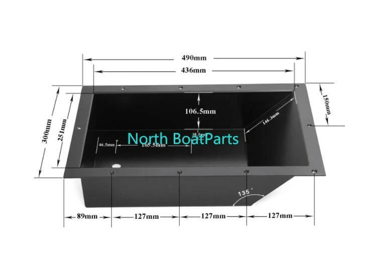 Minn Kota Trolling Motor Recessed Pedal Tray for R&R Design