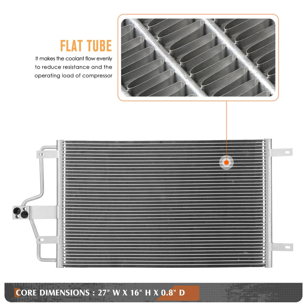AC Condenser for Ford Escape Mercury Mariner Hybrid (2005–2012) OE Style Aluminum Core