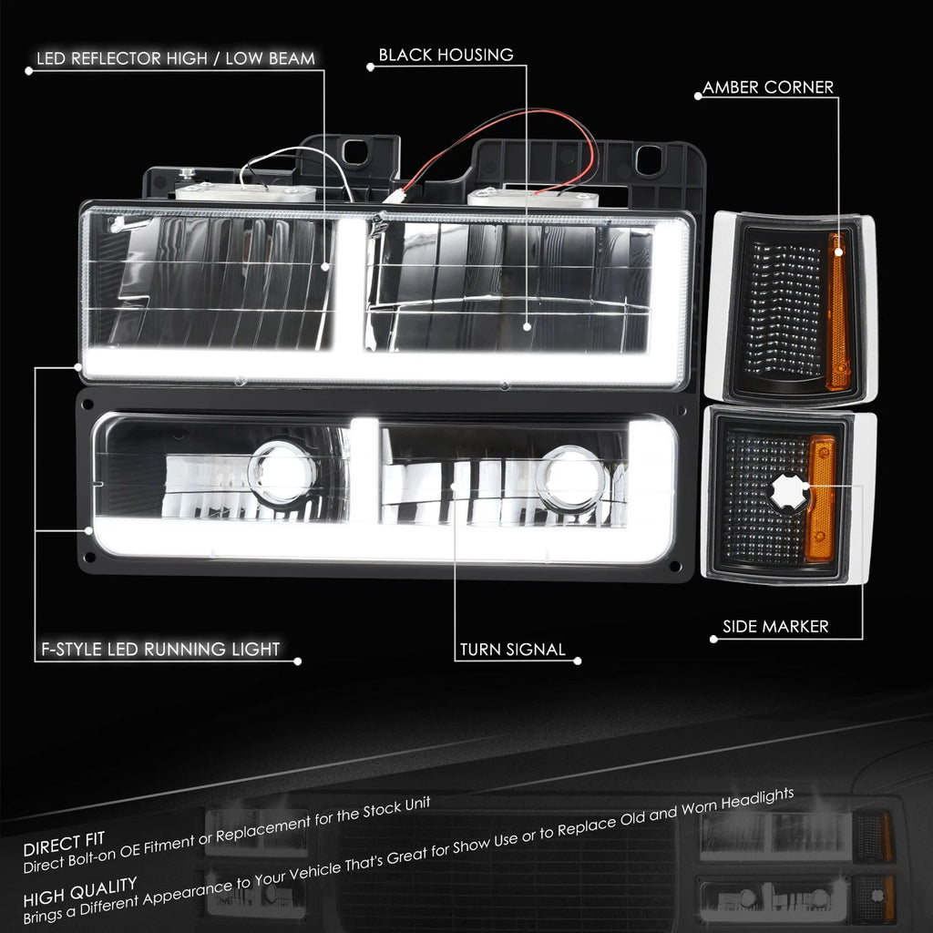 LED Headlight & Signal Corner Lamp for GMC C/K 1500-3500 (1994–2000)