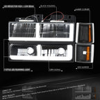 LED Headlight & Signal Corner Lamp for GMC C/K 1500-3500 (1994–2000)