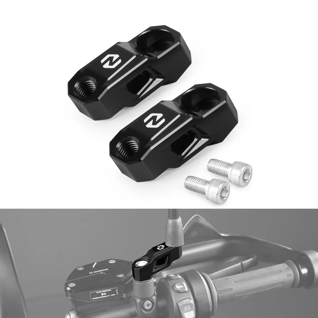 Set of 2 Rear View Mirror Mount Risers for BMW R1250GS (2019–2023)