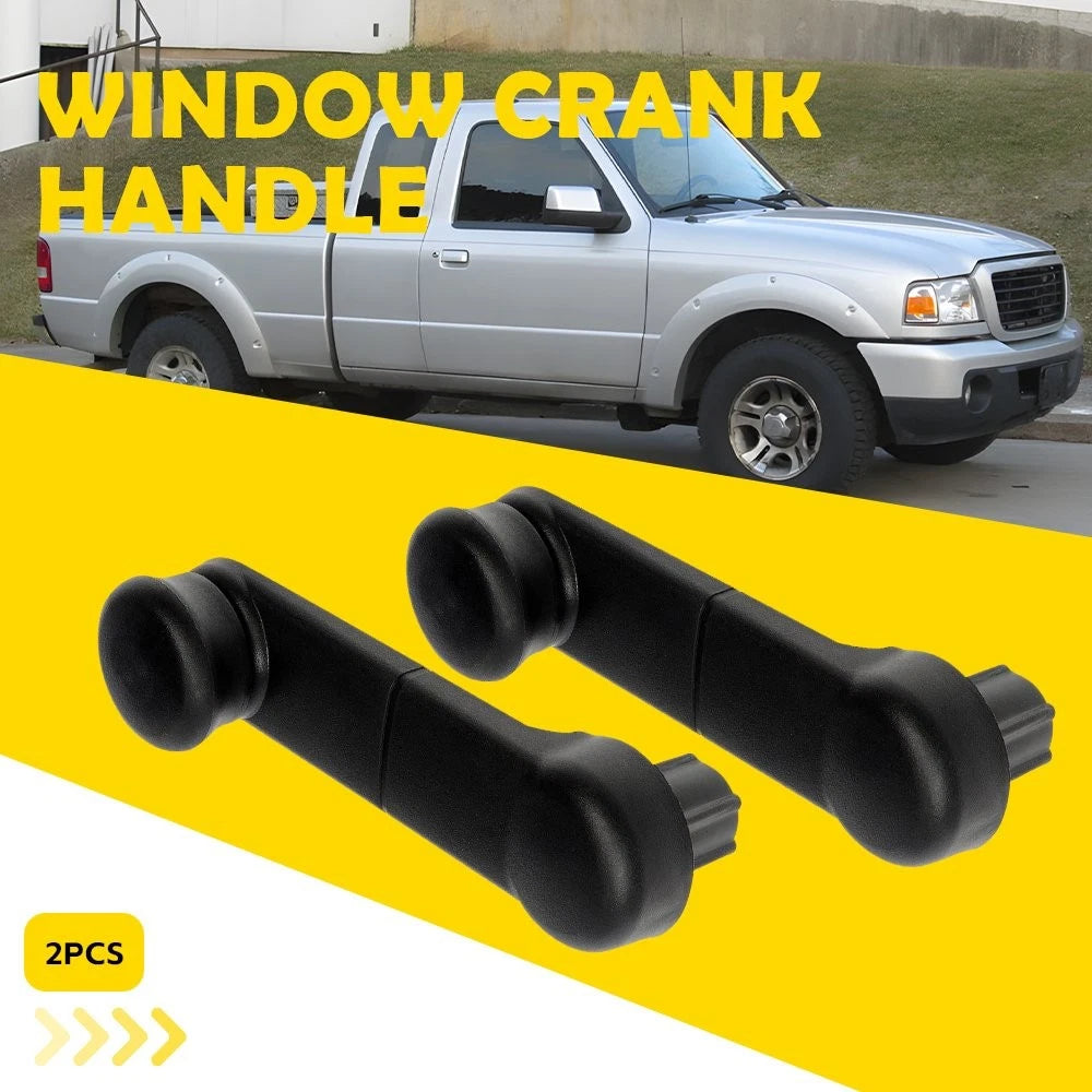 2 Inside Manual Window Crank Handles Black for Ford Ranger F150 (1993–2011)