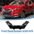 Front Upper Bumper Grille for Nissan Rogue Sport (2017–2021) Chrome Black
