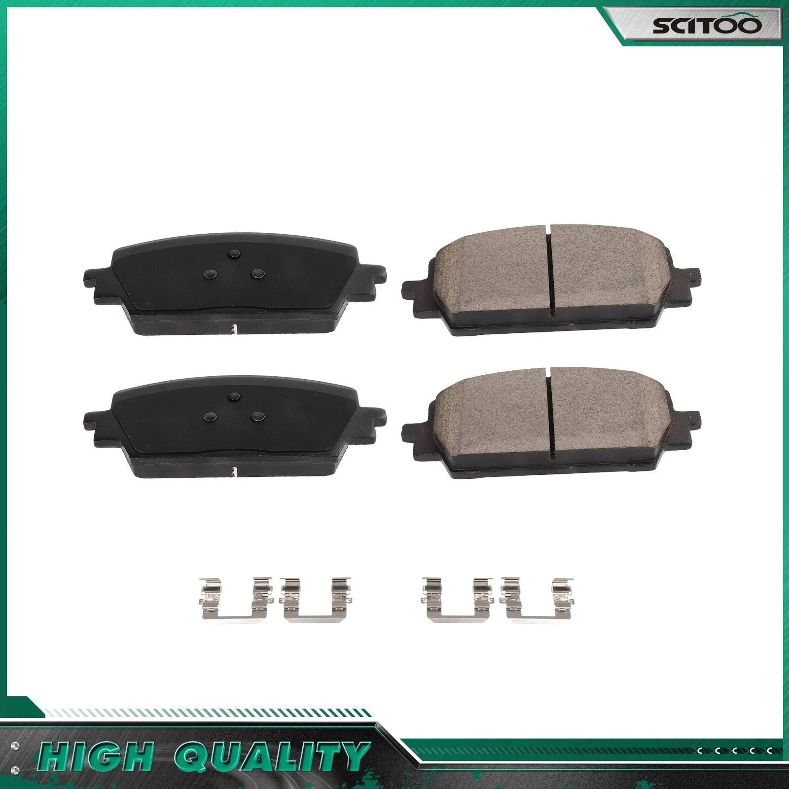 Front Ceramic Brake Pad Set for Hyundai Santa Cruz (2021–2023), Santa Fe