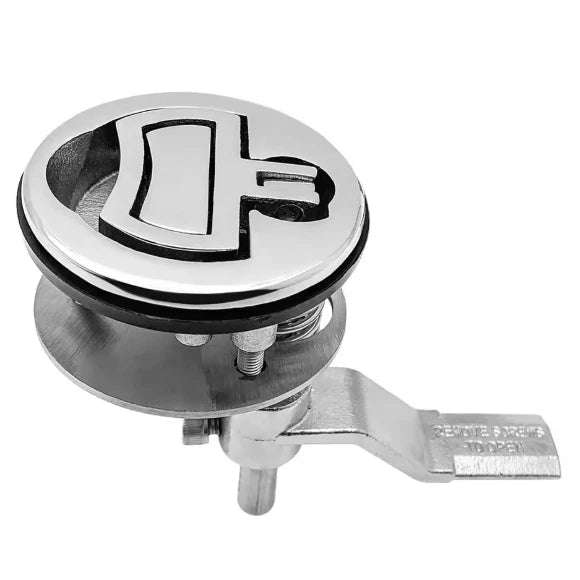 Polished 316 Stainless Steel Square Floor Latch for Marine Applications