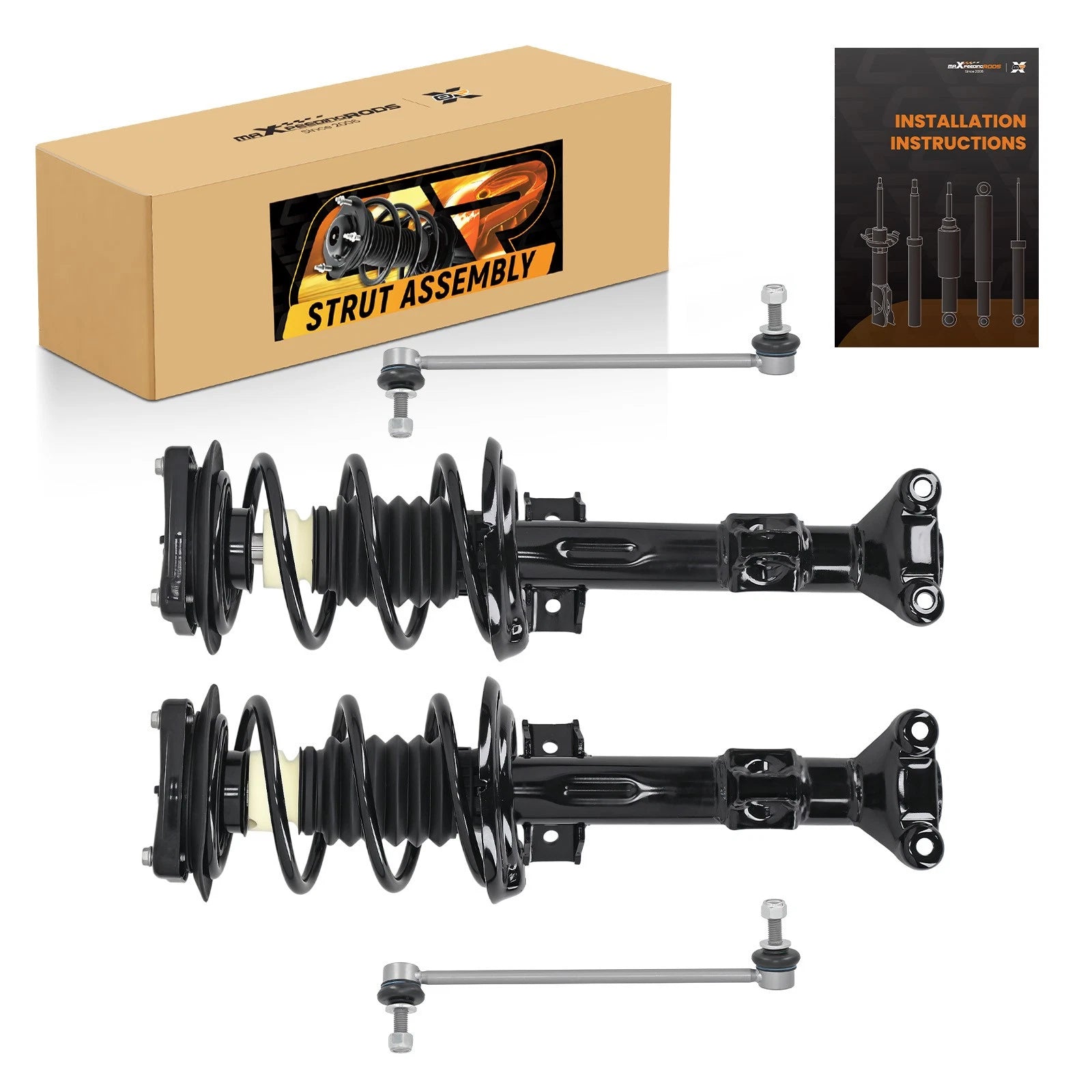 4X Front Struts & Sway Bar End Link Kit for Mercedes-Benz C250 (2010–2014)