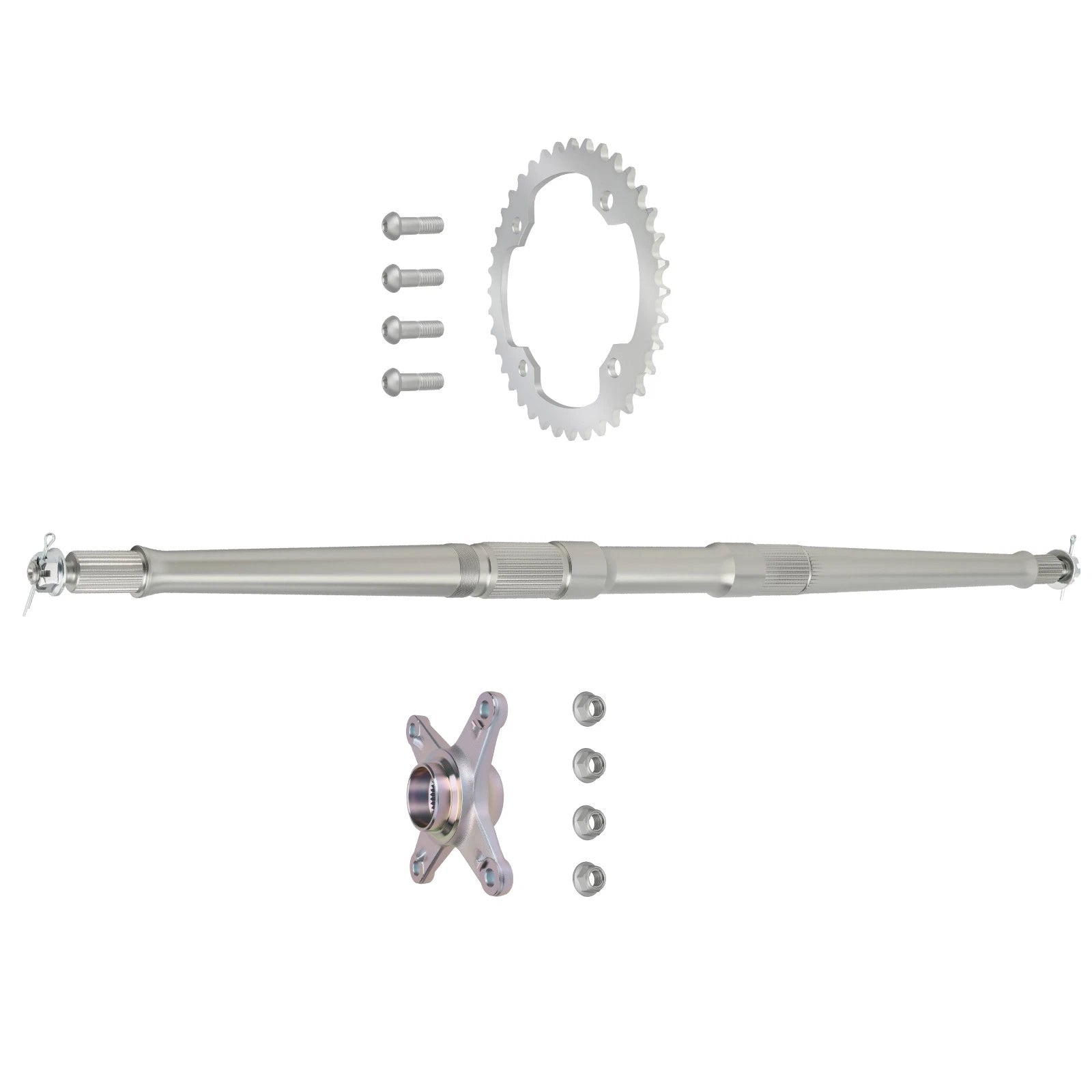 Rear Axle Shaft & Collar Sprocket Hub Kit for Yamaha YFZ450 (2004–2005)