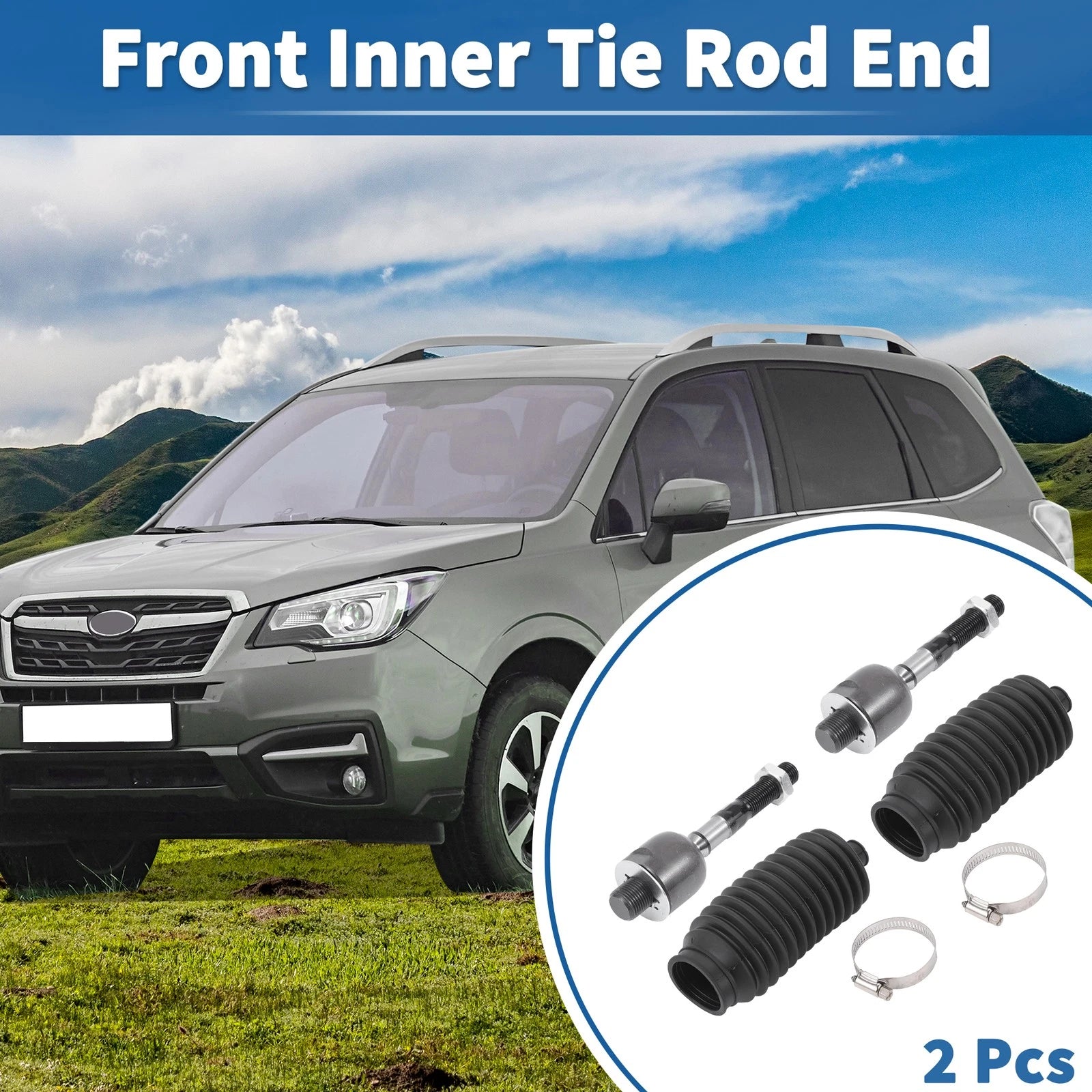 4X Front Inner Tie Rod End Links for Honda Accord, Acura TL (No.EV80210)