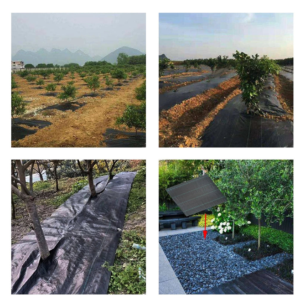 Set of 3 Heavy Duty Weed Barrier Landscape Fabric 16ft