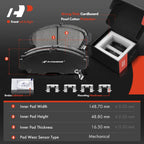 Ceramic Brake Pads and Rotors Front & Rear for Honda Accord (2018–2022)