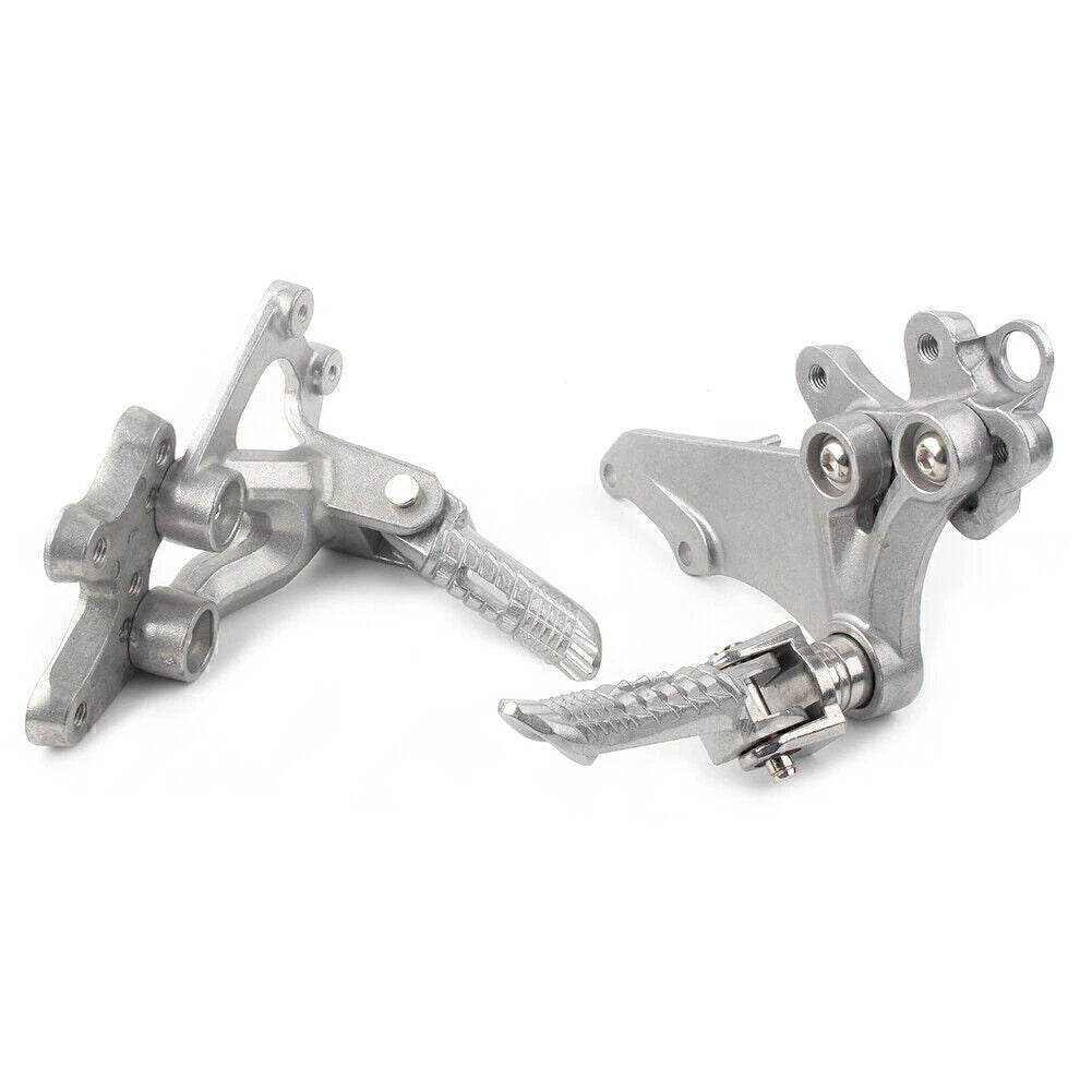 Set of 2 Front Rider Foot Pegs & Brackets for Suzuki GSXR 600 750 (2006–2010)