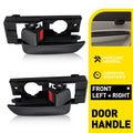 2X Black Front Left Right Side Interior Door Handles for Hyundai Accent (2006–2011)