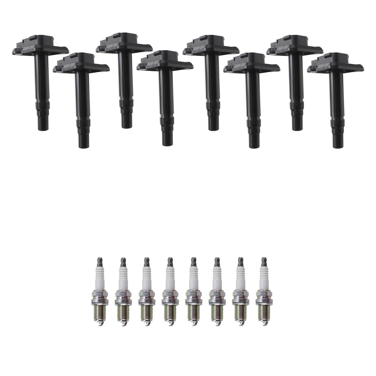 Set of 8 Ignition Coils & NGK Platinum Spark Plugs for Audi A6 Quattro S6 (2000–2005)