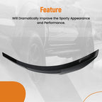 Rear Trunk Spoiler for Infiniti Q60 (2017–2022) Black