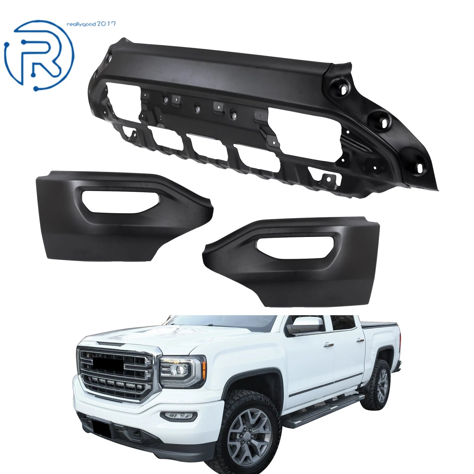 Front Bumper for GMC Sierra 1500 (2016–2018) with Fog Lamp Hole