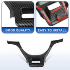 Steering Wheel Cover Trim Sticker for Kia K5 (2021–2022) Carbon Fiber