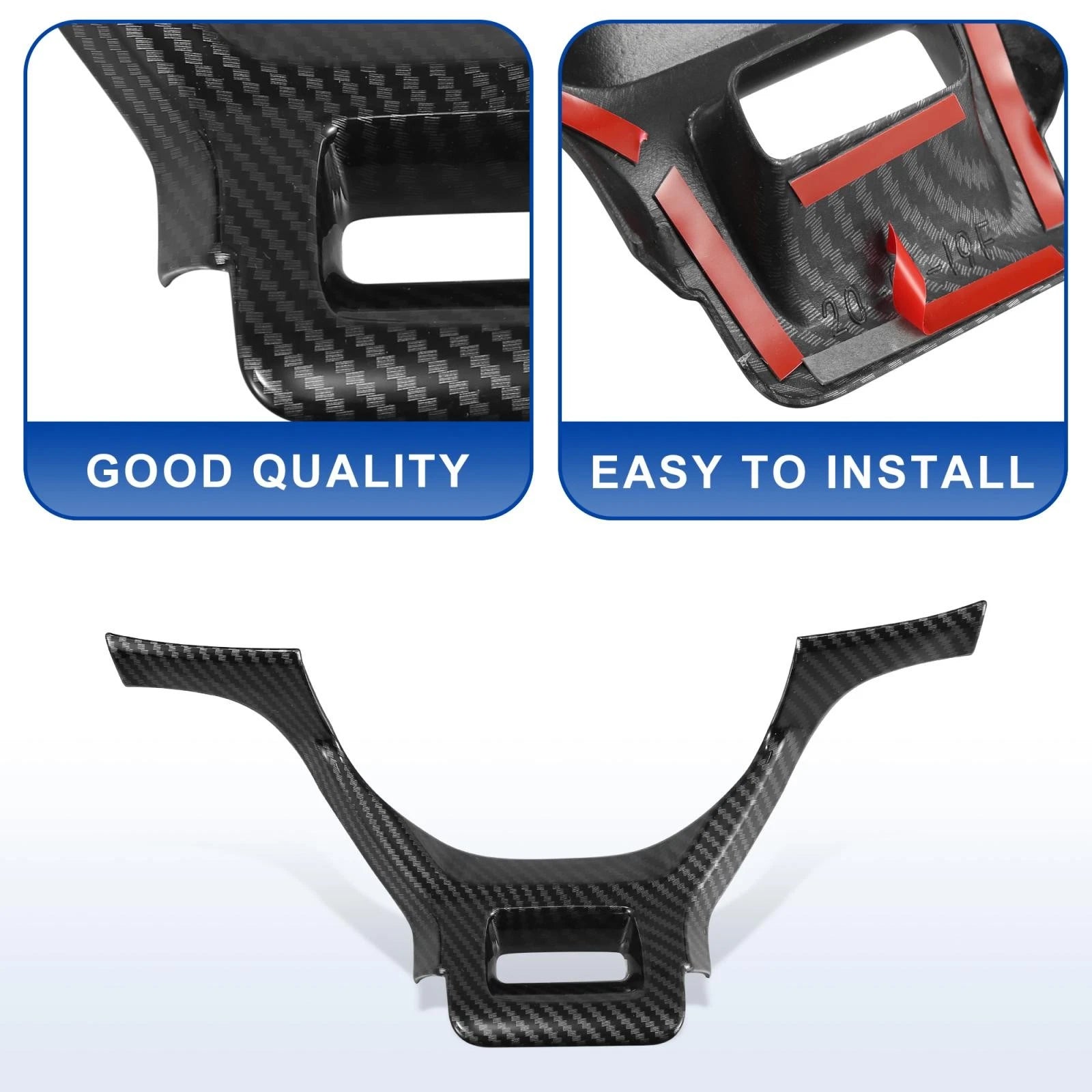 Steering Wheel Cover Trim Sticker for Kia K5 (2021–2022) Carbon Fiber