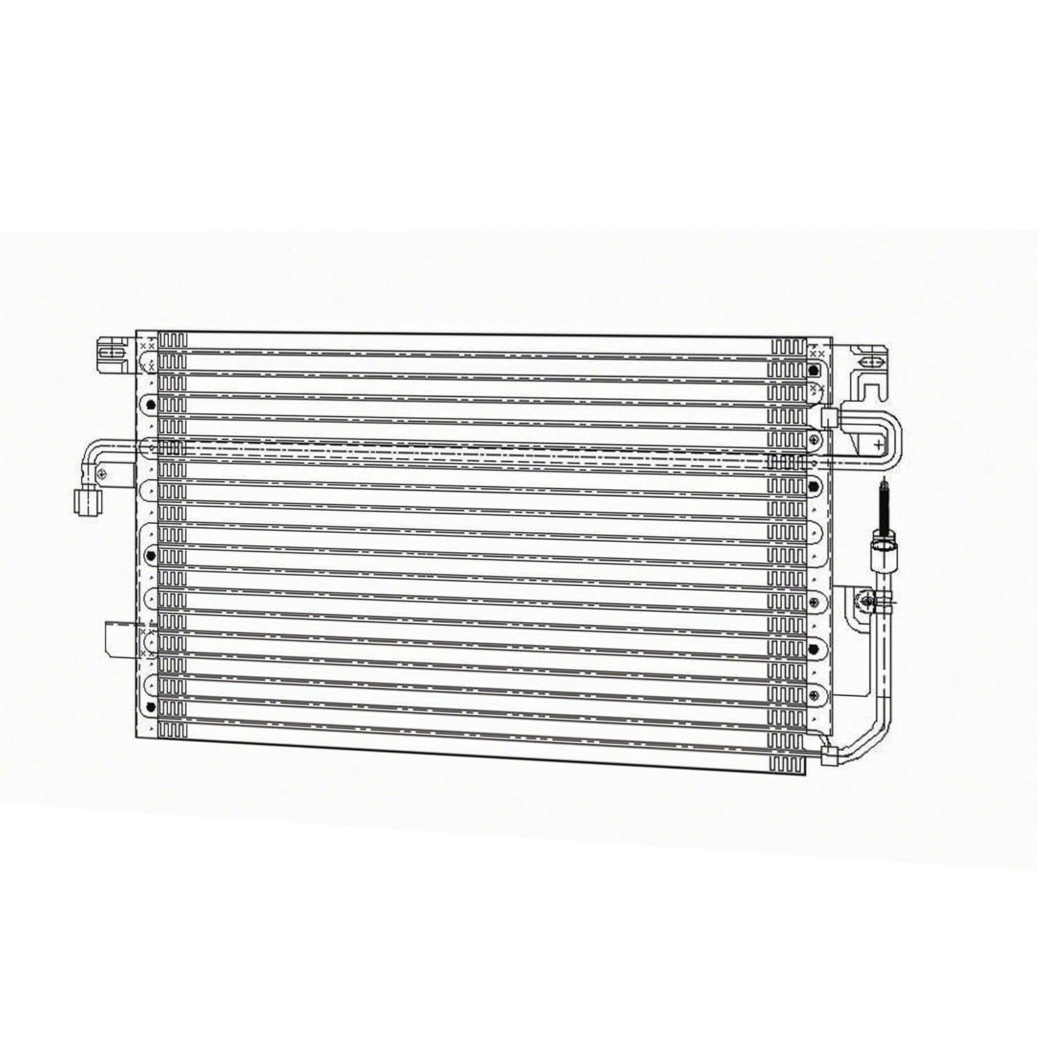 Replacement A C Condenser with Internal Transmission Cooler for Ford F150 (2011–2020)