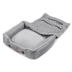 Pet Bed Seat Cover Grey for Most Vehicles with GMC Logo (Fits All)
