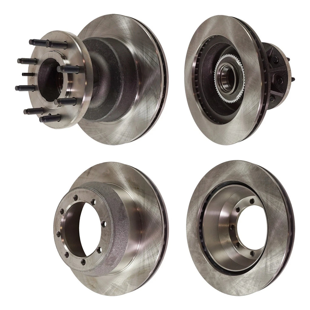 Front and Rear Disc Brake Rotors for Ford E-350 Super Duty (1999–2007)