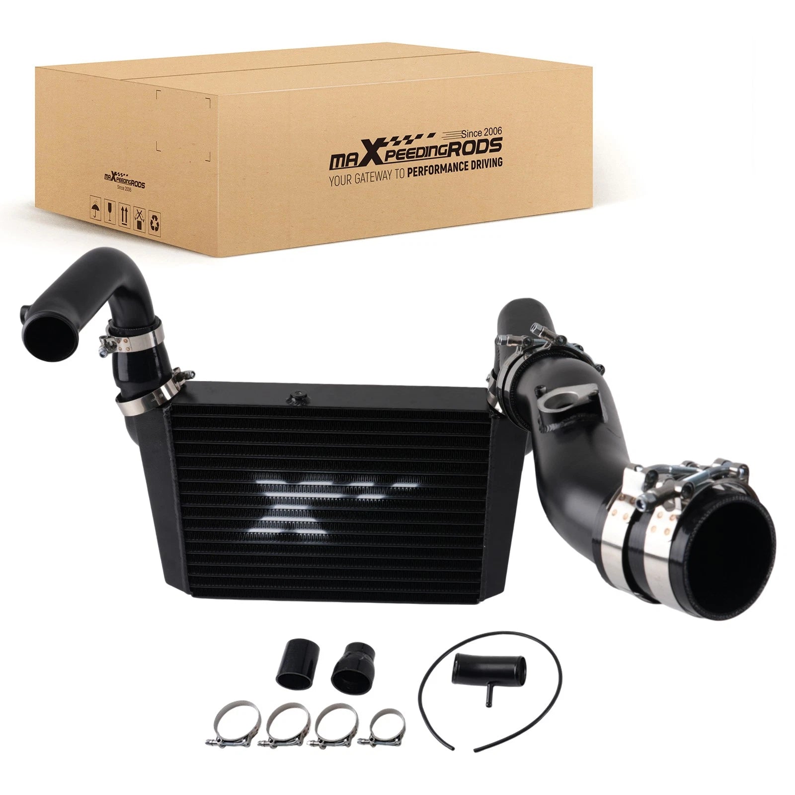 Front Mount Intercooler Kit for Subaru BRZ 2.0L Turbo (2013–2021) Black Aluminum