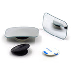2X Adjustable Blind Spot Side Mirror Stick-On Glass for Universal Fit