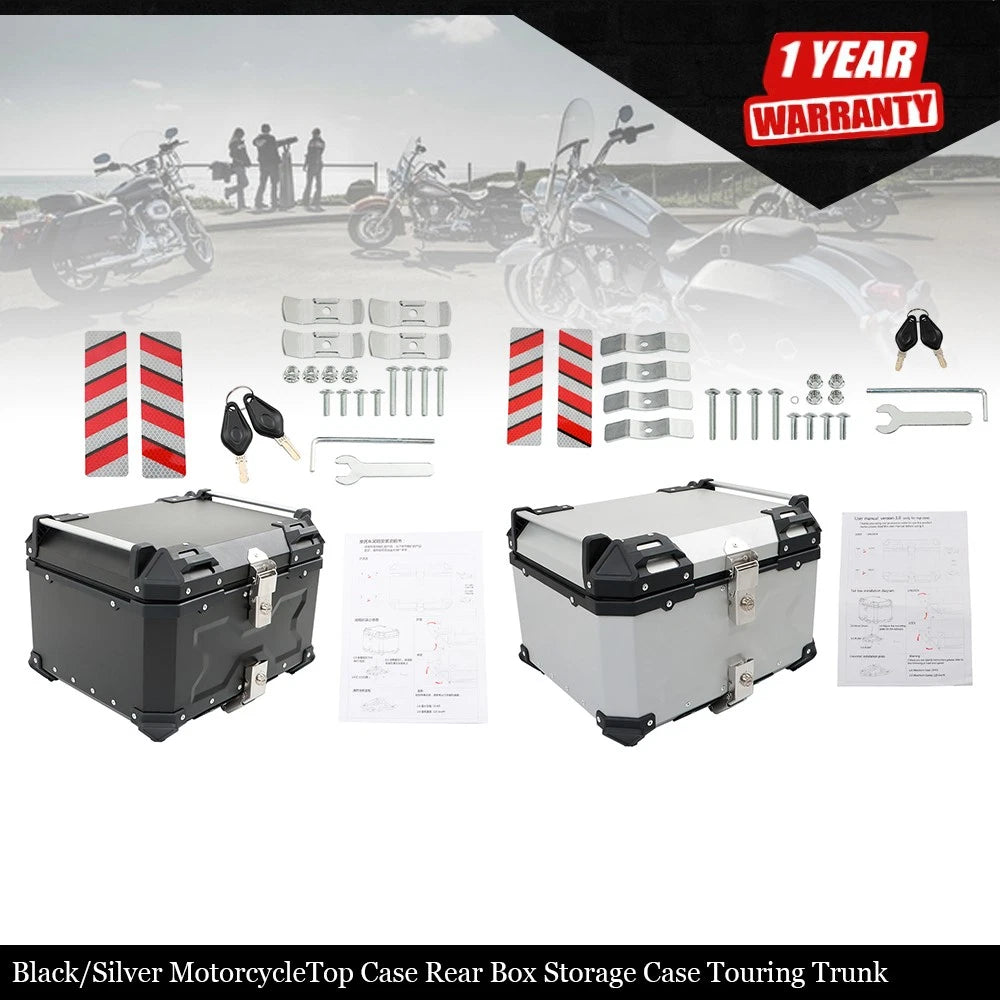 55-Litre Motorcycle Top Case for Touring Bikes