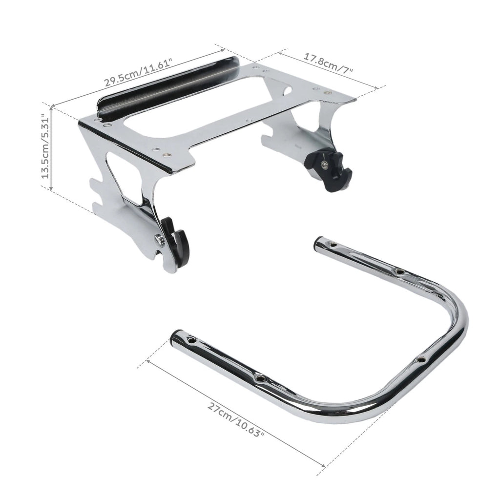 Detachable 2-Up Pack Mounting Luggage Rack for Harley Touring (1997–2008)