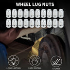 20 Pcs M14x1.5mm Wheel Lug Nuts 34mm for Ford Land Rover Opel 