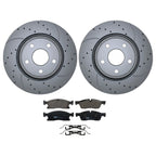 Front Brake Kit with Drilled 350mm Rotors & TRW Ceramic Pads for Durango Grand Cherokee (2011–2020)