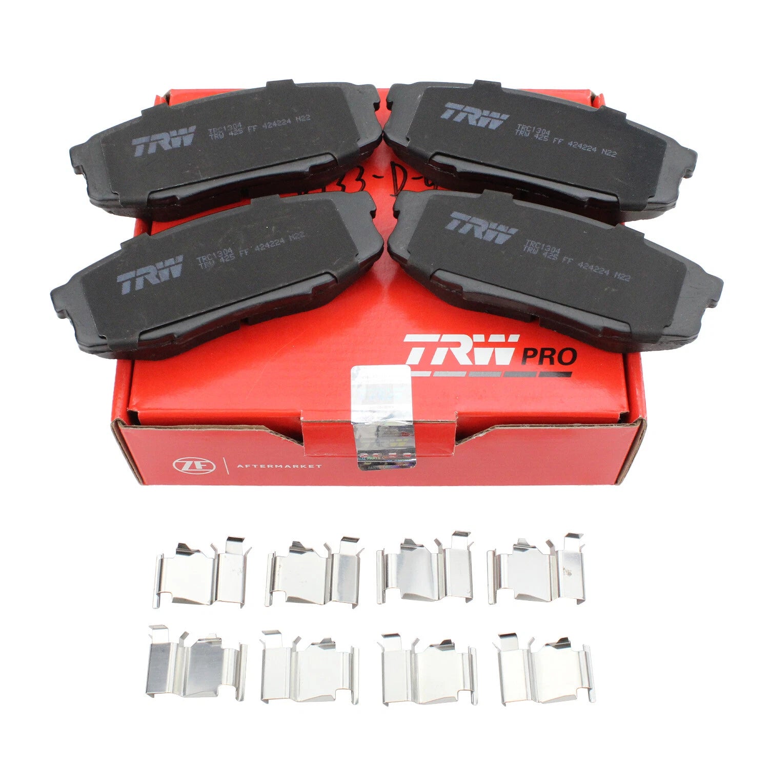 TRW Pro Rear Ceramic Brake Pad Set & Clips for LX570 Land Cruiser Sequoia Tundra (2008–2021)