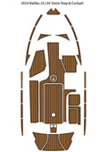 EVA Foam Teak Deck Floor Mat for Malibu 23 LSV (2014)