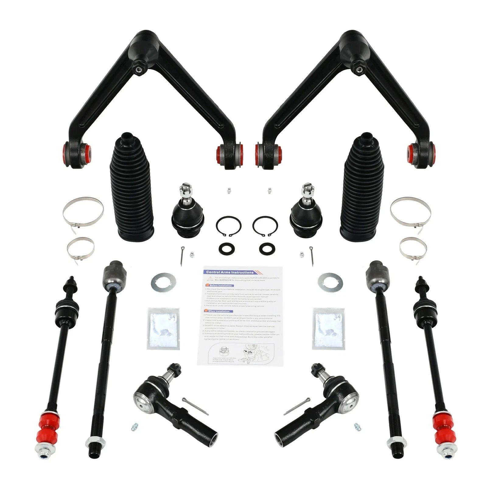 Front Control Arm Ball Joint Tie Rod Kit for Ram 1500 4WD (2002–2005)